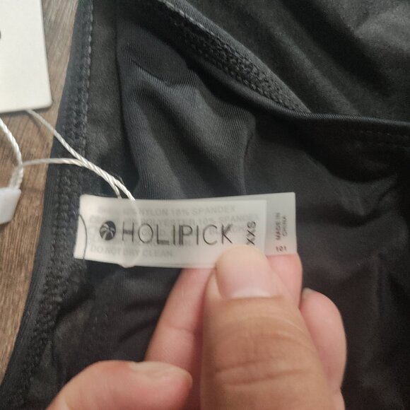 Holipick Black String Tie Side Bikini Bottom - Size XS - Picture 2 of 3